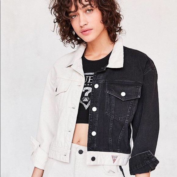 guess cropped denim jacket